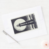 Nubble Light Maine Lighthouse Moon Rechthoekige Sticker (Envelop)