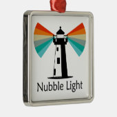 Nubble Light Maine Rainbow Metalen Ornament (Rechts)