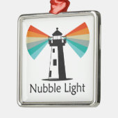 Nubble Light Maine Regenboog Metalen Ornament (Links)