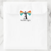 Nubble Light Maine Regenboog Vierkante Sticker (Tas)