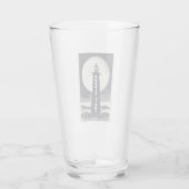 Nubble Light Maine Vuurtoren Maan Glas (Achterkant)