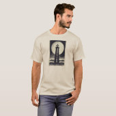 Nubble Light Maine Vuurtoren Maan T-shirt (Voorkant volledig)