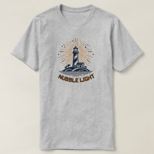 Nubble Light Maine Zonsopgang T-shirt
