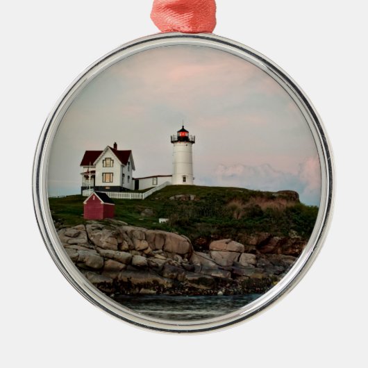 Nubble Light Sunset Ornament (Voorkant)