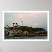 Nubble Light Sunset Poster (Voorkant)