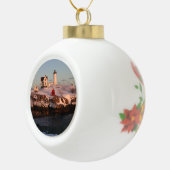 Nubble Light winter sunset Keramische Bal Ornament (Rechts)