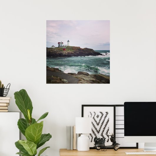 Nubble Light - York, 24x 24x 24x Poster afdrukken (Thuiskantoor)