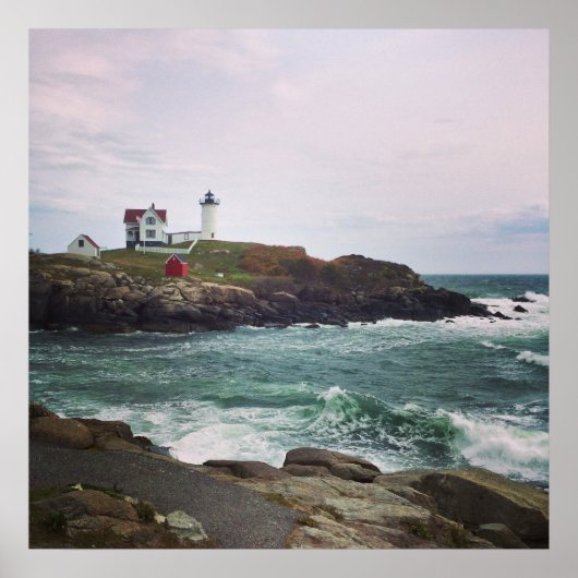 Nubble Light - York, 24x 24x 24x Poster afdrukken (Voorkant)