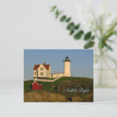 Nubble Light, York, Maine Briefkaart (Staand voorkant)