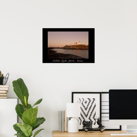 Nubble Light, York, Maine Print (Thuiskantoor)