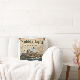 Nubble Light York Maine Vintage Kust Kussen