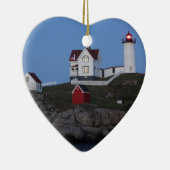 Nubble Lighthouse bij nacht Keramisch Ornament (Rechts)