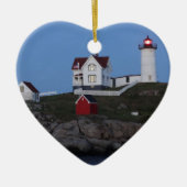 Nubble Lighthouse bij nacht Keramisch Ornament (Voorkant)