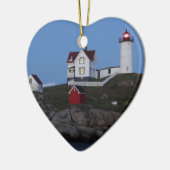 Nubble Lighthouse bij nacht Keramisch Ornament (Links)