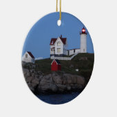 Nubble Lighthouse bij nacht Keramisch Ornament (Rechts)