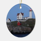 Nubble Lighthouse bij nacht Keramisch Ornament (Links)