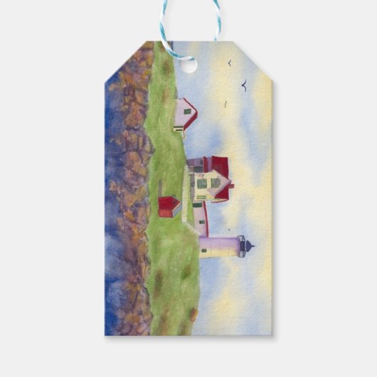 Nubble Lighthouse Cadeaubijslage Cadeaulabel (Voorkant)