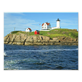 Nubble Lighthouse, Cape Neddick Maine Foto Afdruk