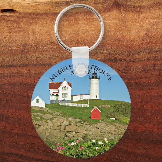 Nubble Lighthouse, Cape Neddick Maine Sleutelhanger (Voorkant)