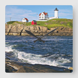 Nubble Lighthouse, Cape Neddick Maine Vierkante Klok