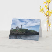 Nubble Lighthouse Foto Blank Groet Kaart (Gele Bloem)