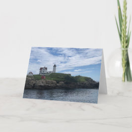 Nubble Lighthouse Foto Blank Groet Kaart