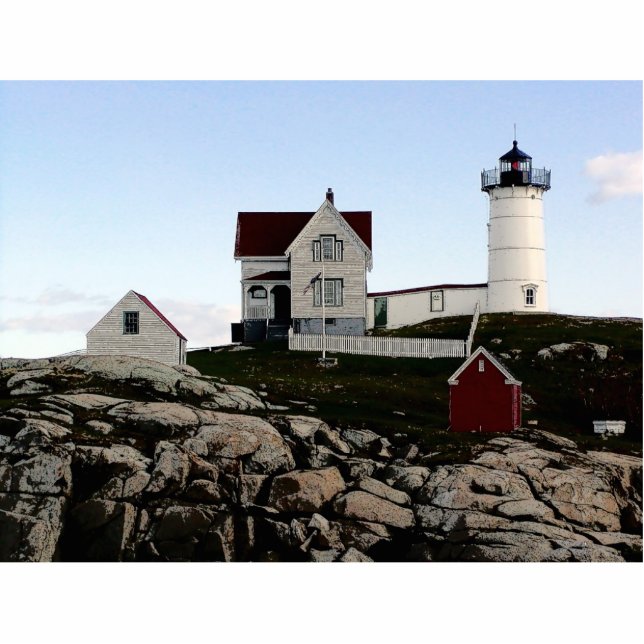 Nubble Lighthouse in York, ik Staand Fotobeeldje (Voorkant)