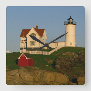 Nubble Lighthouse in York Maine Vierkante Klok