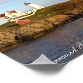 Nubble Lighthouse Inspirerend Poster (Hoek)