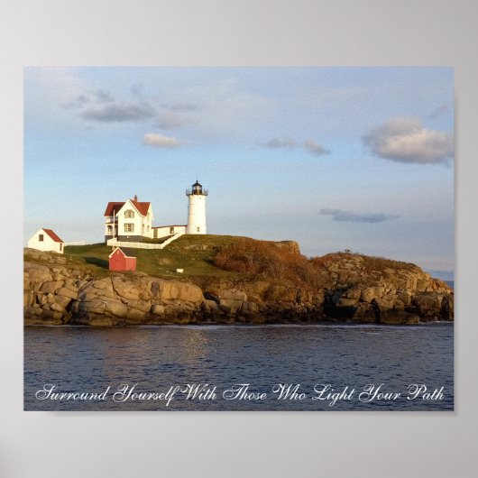 Nubble Lighthouse Inspirerend Poster (Voorkant)