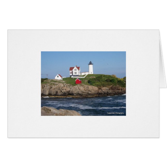 Nubble Lighthouse-kaart (Voorkant Horizontaal)