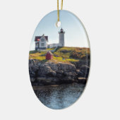 Nubble Lighthouse Keramisch Ornament (Links)
