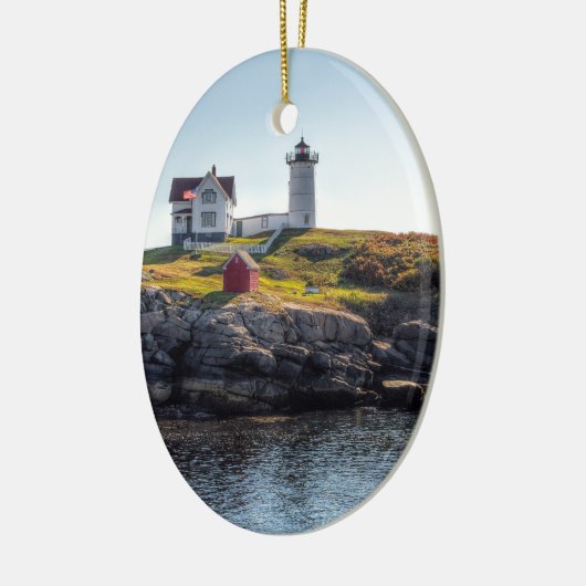 Nubble Lighthouse Keramisch Ornament (Links)