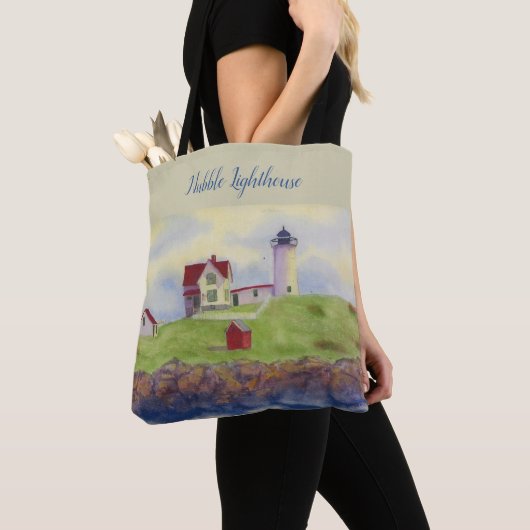 Nubble Lighthouse Maine, Cape Neddick, York Maine Tote Bag (Dichtbij)