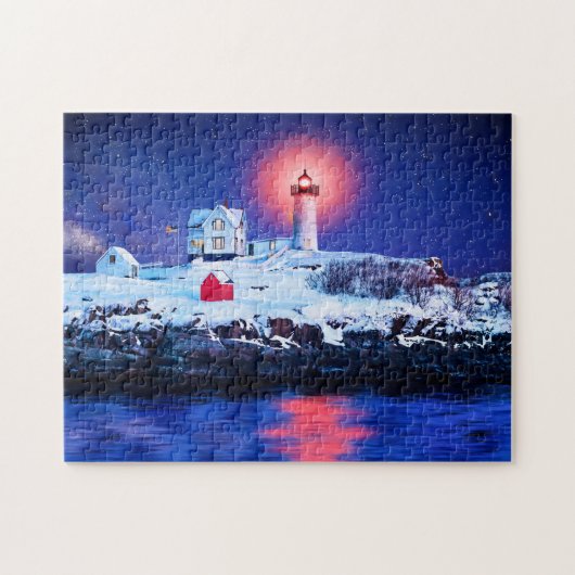 Nubble Lighthouse - Maine Jigzaag Puzzle Legpuzzel (Horizontaal)