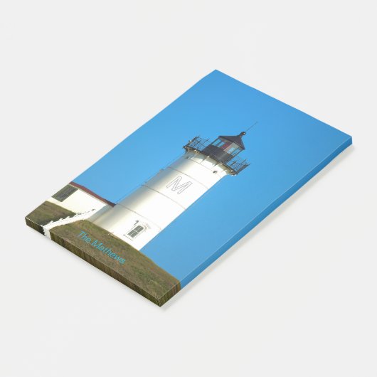 Nubble Lighthouse Maine Monogram Post-it® Notes (Schuin)