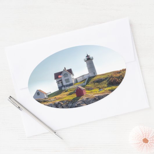 Nubble Lighthouse Ovale Sticker (Envelop)