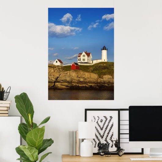 Nubble Lighthouse Poster (Thuiskantoor)