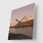 Nubble Lighthouse Vierkante Klok (Hoek)