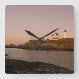 Nubble Lighthouse Vierkante Klok
