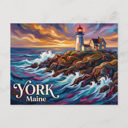 Nubble Lighthouse VS Briefkaart (Voorkant)