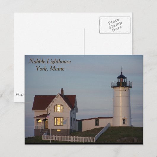 Nubble Lighthouse, York, Maine Briefkaart (Voorkant / Achterkant)