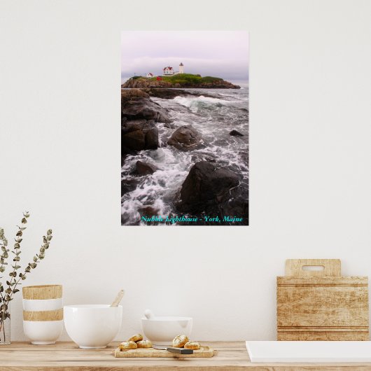 Nubble Lighthouse - York, Maine Poster (Keuken)