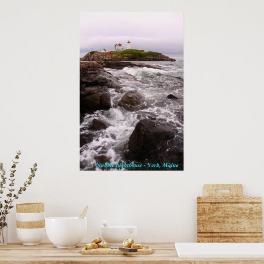 Nubble Lighthouse - York, Maine Poster (Keuken)