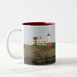 Nubble Lighthouse, York, Maine Tweekleurige Koffiemok