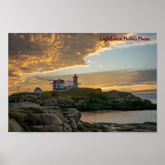 Nubble Maine, vuurtoren Poster (Voorkant)