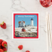 Nubble Merry Red Family Lighthouse Servet (Insitu)