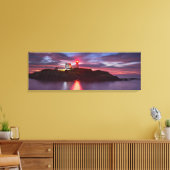 Nubble Vuurtoren Verpakt Canvas (Insitu (Woonkamer))