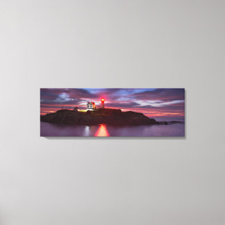 Nubble Vuurtoren Verpakt Canvas Afdruk