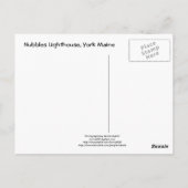 Nubbles Lighthouse Briefkaart-Holiday Lichten Briefkaart (Achterkant)